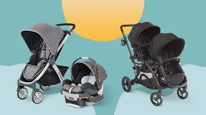 Display of various baby travel system brands side by side