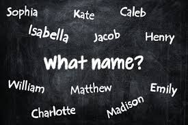 Chalkboard with list of creative baby boy names